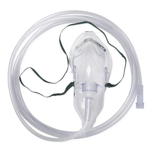 High Concentration Non-rebreathing Mask, 7ft Oxygen Tubing, Adult