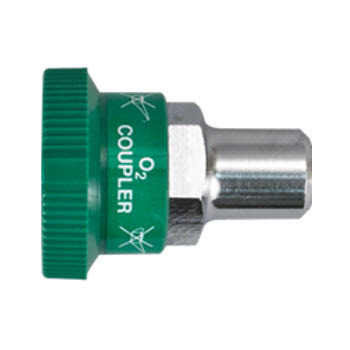 Compact Ohmeda Quick Connect Coupler, Oxygen, 1/8 NPT Female