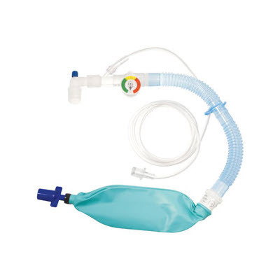 Dual-Purpose Mapleson Anesthesia Circuit, 1/2 Liter, Washington tee, 7ft oxygen tubing, manometer tubing 4ft, gas sampling elbow