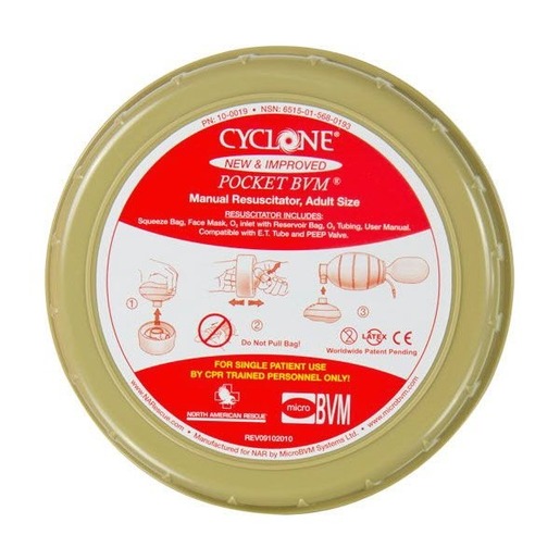 Cyclone® Pocket BVM with Hard Olive Case