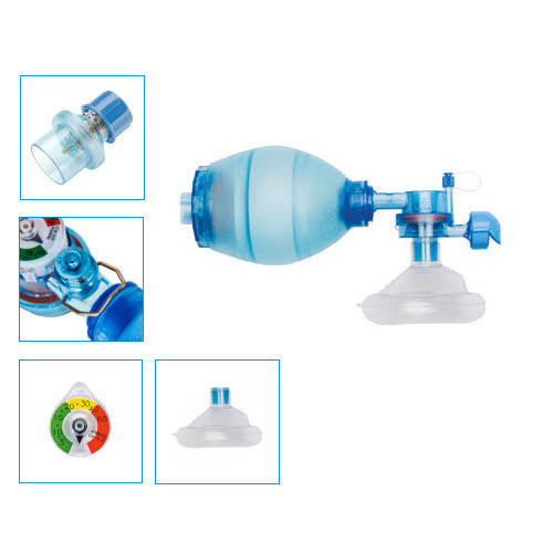 Mercury Medical Small Adult CPR-2+ Bags with Tidal Volume Markings