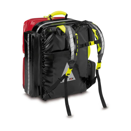 PAX Koup L-ST-FT2 Emergency Backpack, 3 Side Pockets, 2 Front Pockets, PAX-Tec Material, Red