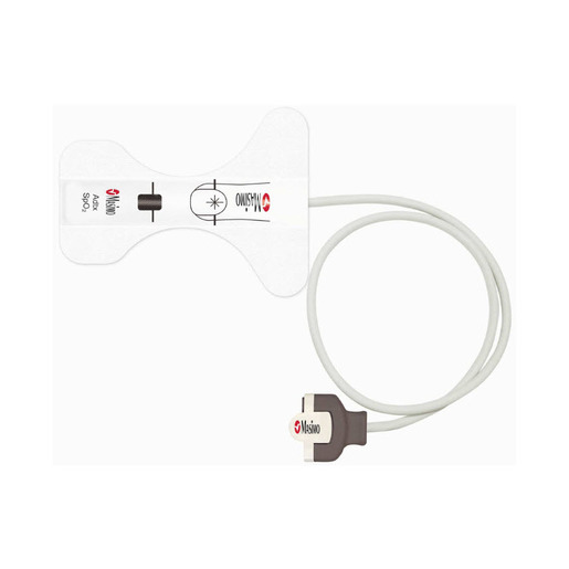 Masimo® M-LNCS Sensor, Adult, Disposable, Adhesive Foldover, 18in Masimo® M-LNCS Sensor, Adult, Disposable, Adhesive Foldover, 18in