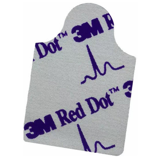 Red Dot™ Plastic Film Resting EKG Electrodes, 2cm x 2cm, Adult