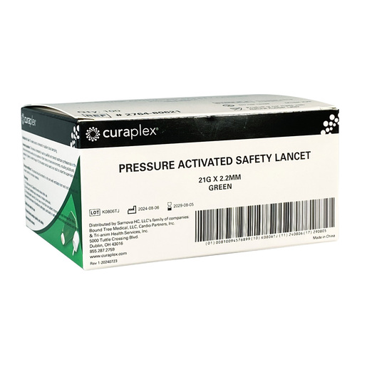 Curaplex® Pressure Activated Safety Lancets