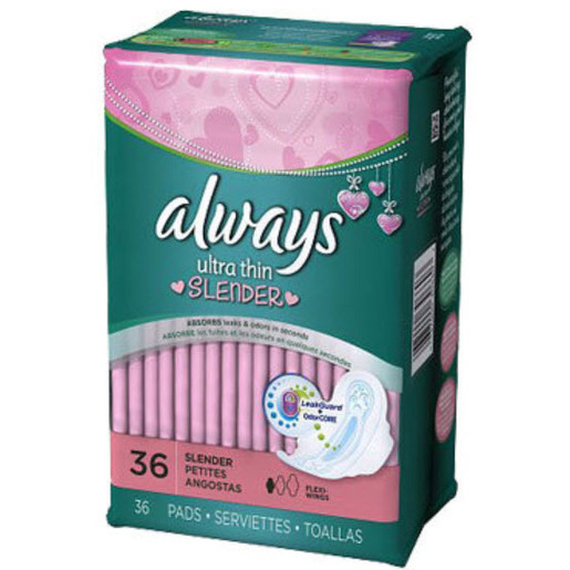 Always<sup>®</sup> Ultra Thin Pad with Wings, Slender