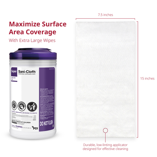 PDI Super Sani-Cloth® Quat Alcohol Disinfecting Wipes