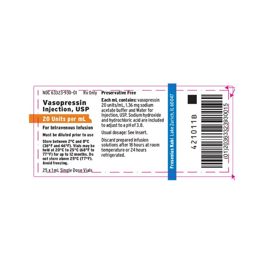 Vasopressin, 20u/mL, Vial