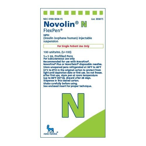 Novolin® N FlexPen®, 100u/mL, 3mL, Prefilled Syringe