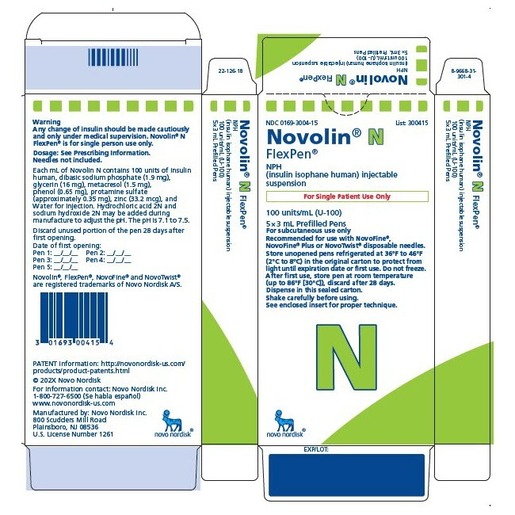 Novolin® N FlexPen®, 100u/mL, 3mL, Prefilled Syringe