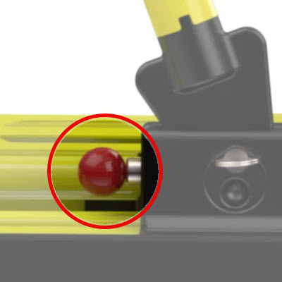 Red Knob for Safety Pin on Safety Arm System Clamp Block