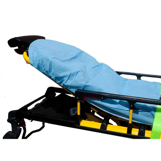 Extended Fitted Sheet, Elastic Ends, Polypropylene, 89in x 33in, Blue