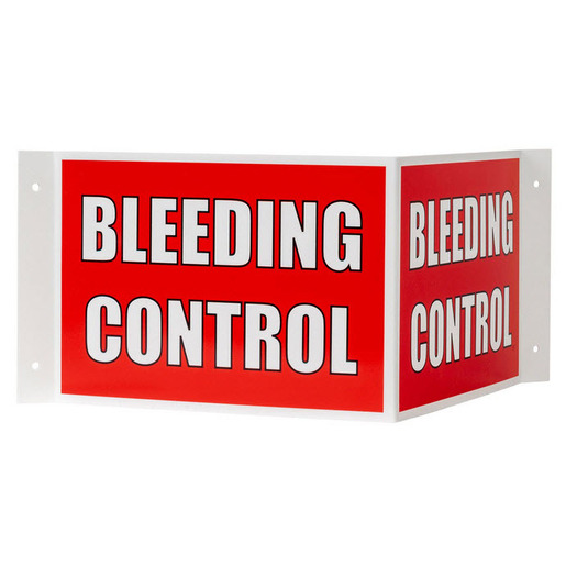 3-Way Bleeding Control Sign, V-shape