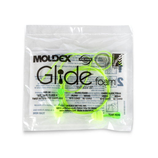 Moldex Glide® Foam Twist and Push-In Earplugs