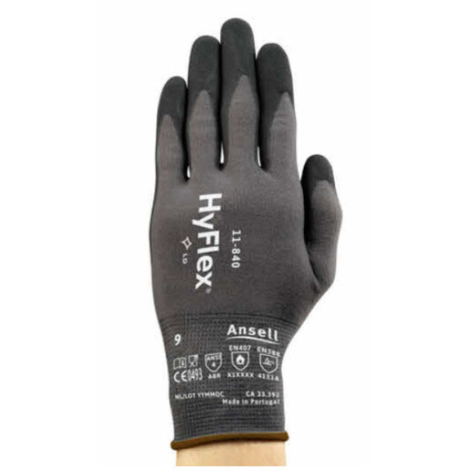 HyFlex® 11-840 Nitrile Gloves, Black