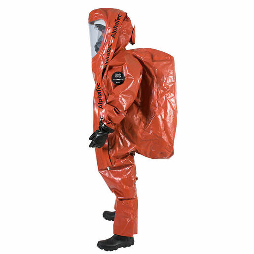 AlphaTec® EVO Type CV/VP1 NFPA Protective Suit, Red, Vent, Antifog, LED, Sock