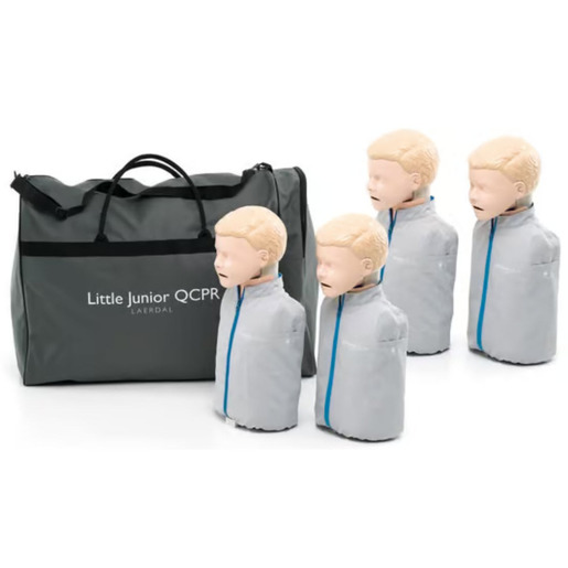 Laerdal Little Junior Manikin with QCPR, 4-pack, Light