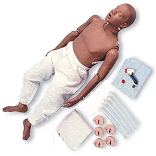 Simulaids Full-Body CPR Manikin Transport Rescue, Dark