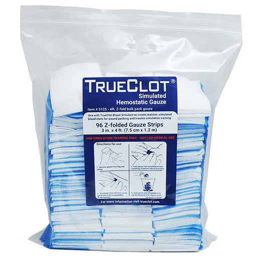 TrueClot® Simulated Hemostatic Gauze Trainer, Z-Fold