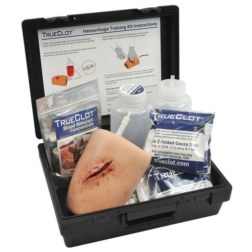 TrueClot® Hemorrhage Training Kit, Laceration, Light Skin
