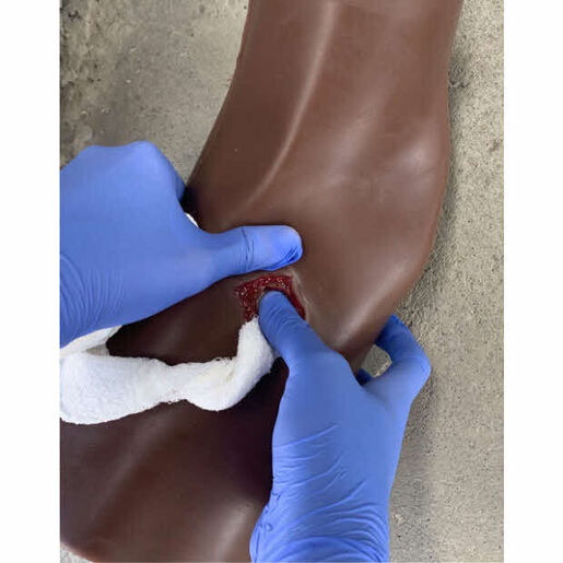 TrueClot® PCT3 Training Leg, Dark Skin Tone 