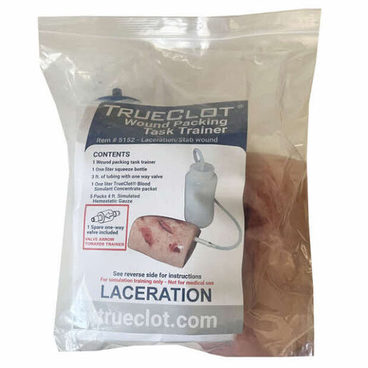 TrueClot® Wound Packing Task Trainer, Knife/Laceration Wound, Dark Skin