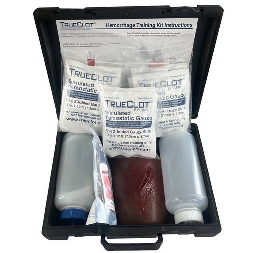 TrueClot® Hemorrhage Control Training Kit with Z-folded Gauze, Laceration, Dark Skin TrueClot® Hemorrhage Control Training Kit with Z-folded Gauze, Laceration, Dark Skin