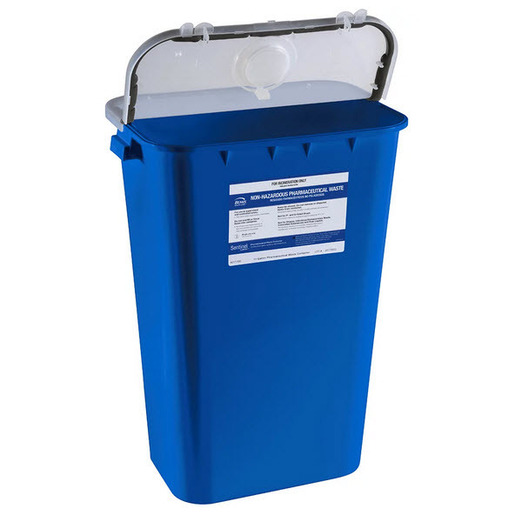 Bemis Pharmacy Waste Container, Blue, 11gal