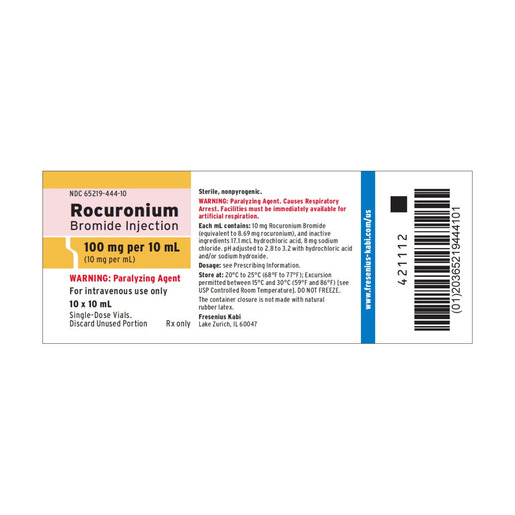 Rocuronium, 100mg/10mL, Vial, Non-refrigerated
