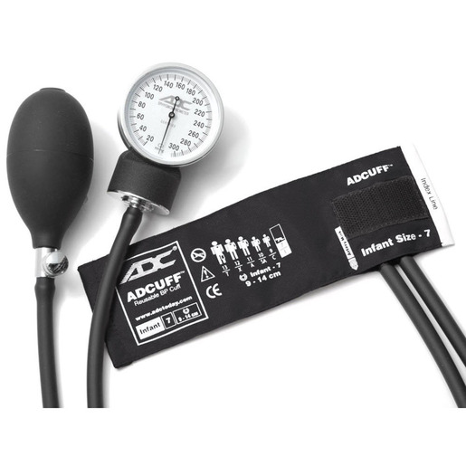 Prosphyg™ 760 Reusable 2-Tube Pocket Aneroid Sphygmomanometer, Size 7, Infant, 9 to 14cm, Black, Case Prosphyg™ 760 Reusable 2-Tube Pocket Aneroid Sphygmomanometer, Size 7, Infant, 9 to 14cm, Black, Case