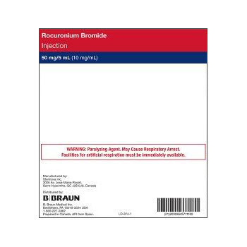 Rocuronium, 50mg/5mL, Prefilled Syringe