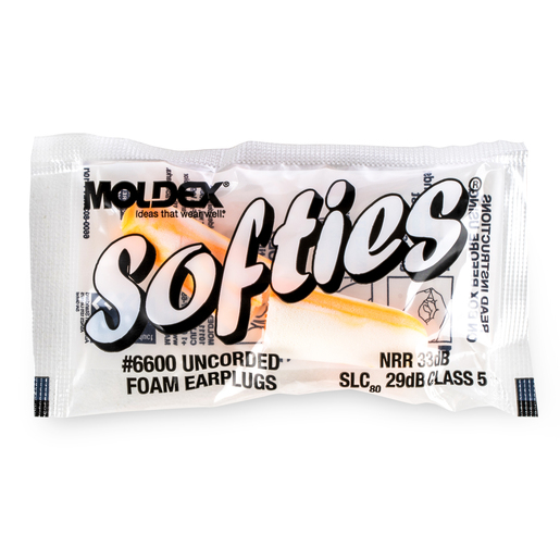 Moldex Softies® Uncorded Disposable Foam Earplugs 6600, NRR 33dB