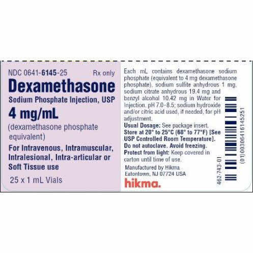 Dexamethasone 4mg/mL, 1mL Vial