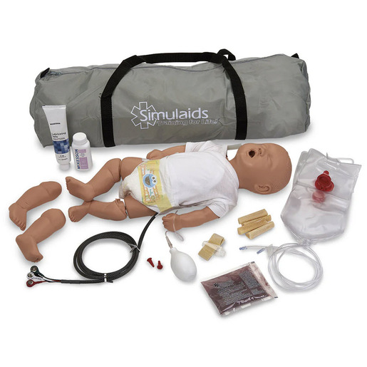ALS Pediatric Trainer with Interactive ECG Simulator and Carry Bag