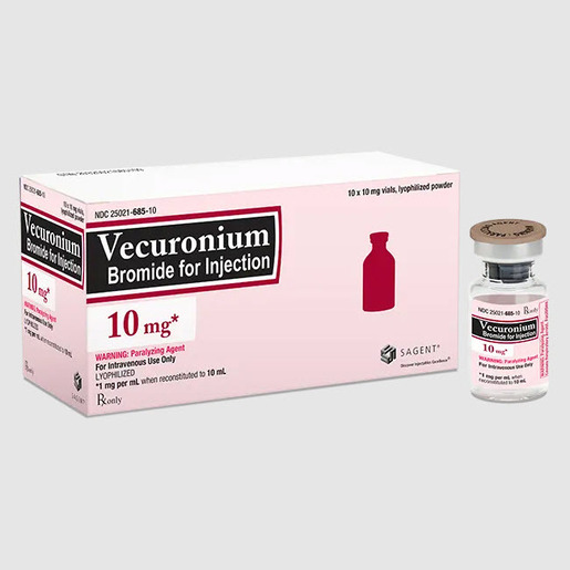 Vecuronium Bromide, 10mg, Vial
