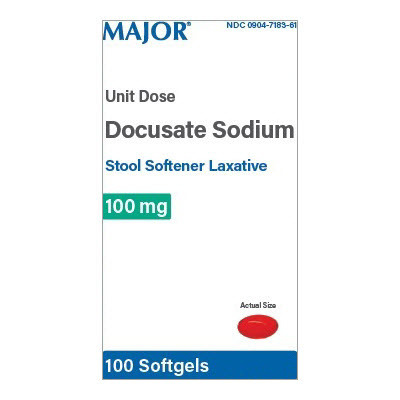 Docusate Softgels, 100mg