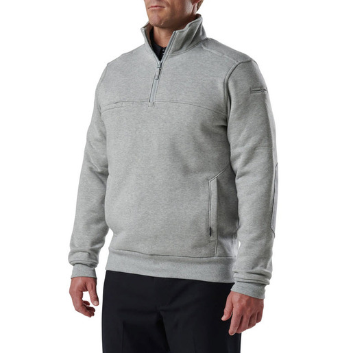 5.11® Men's 1/4 Zip Long Sleeve Job Shirt 2.0, Heather Gray