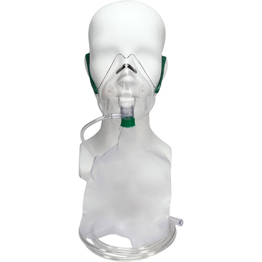 High Concentration Non-rebreather Oxygen Mask with Safety Vent, 7ft Tubing, Pediatric