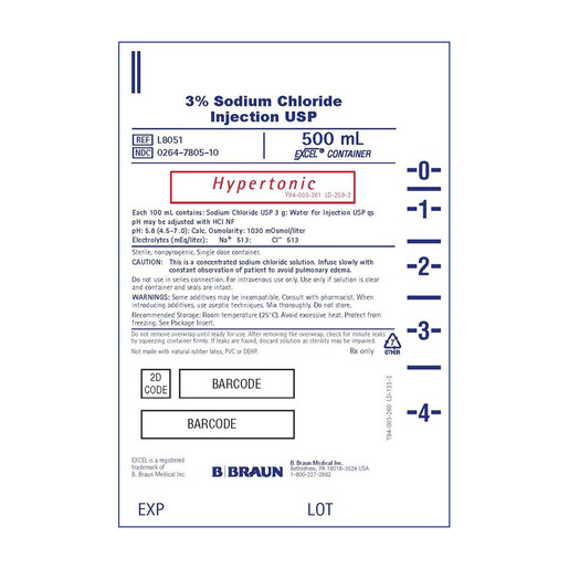 Sodium Chloride 0.3%, 500mL Bag