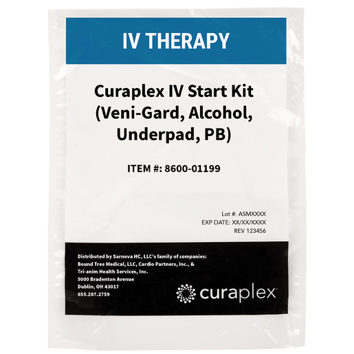 Curaplex® IV Start Kit (Veni-Gard, Alcohol, Underpad, PB)