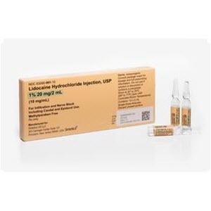 Lidocaine 1%, 10mg/mL, 2mL Ampule