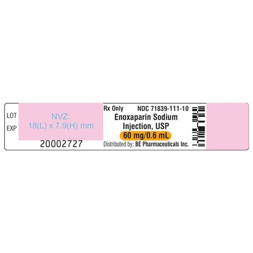Enoxaparin Sodium, 60mg/0.6mL, Injection
