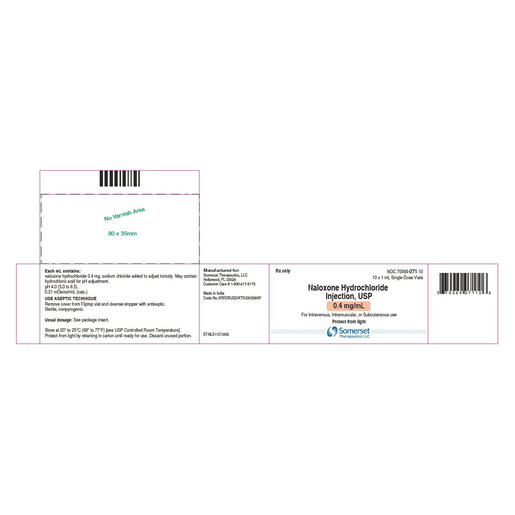 Naloxone, 0.4mg/mL, Vial