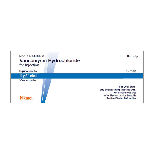 Vancomycin Hydrochloride 1gm Powder, Vial