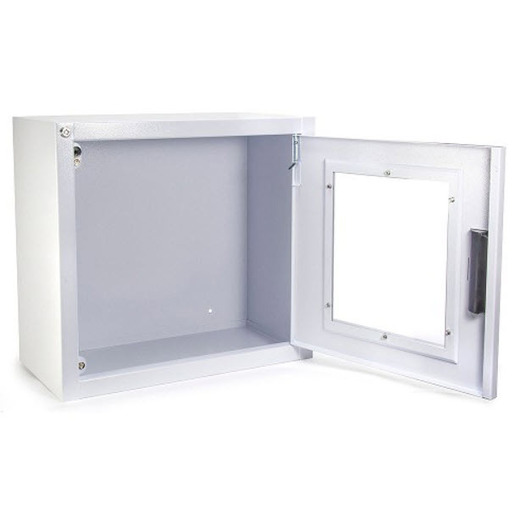 Standard Surface Mount AED Cabinet, Square Corners with Alarm
