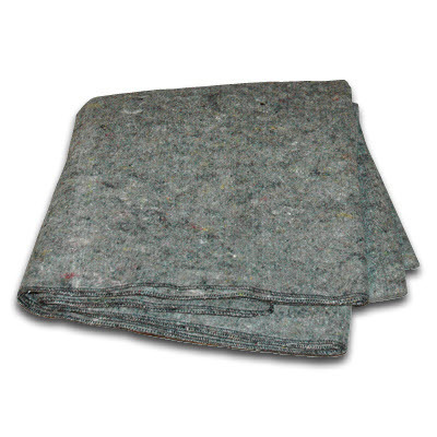 Fire Blanket with Carry Bag, Wool, 84in x 62in, Gray/Red