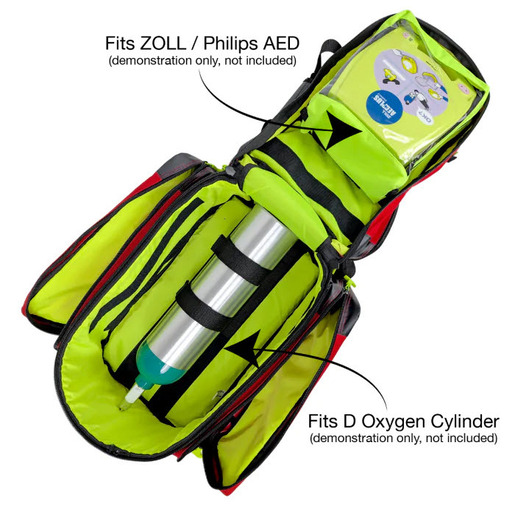Kemp USA Ultimate EMS Backpack, Nylon, Red
