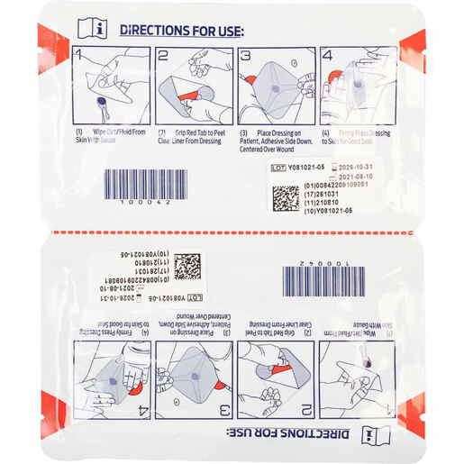 HyFin® Vent Compact Chest Seal Twin Pack, 4.75in L x 4.75in W