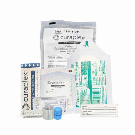 Curaplex® IV Start Kit With Tegaderm™, Chloraprep, Flush