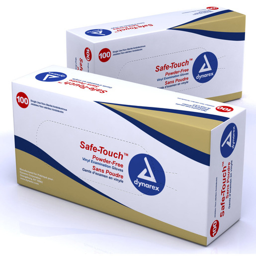 Dynarex® SafeTouch™ Powder-free Vinyl Exam Gloves
